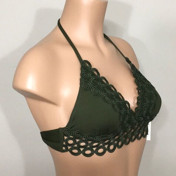 BECCA Siren green bikini top. NWT - Picture 6 of 8